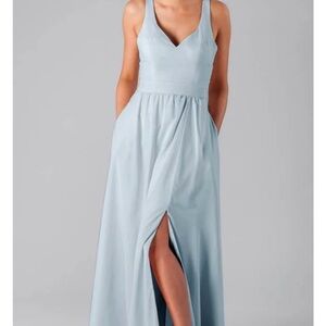 Elegant Light Blue Maxi Dress